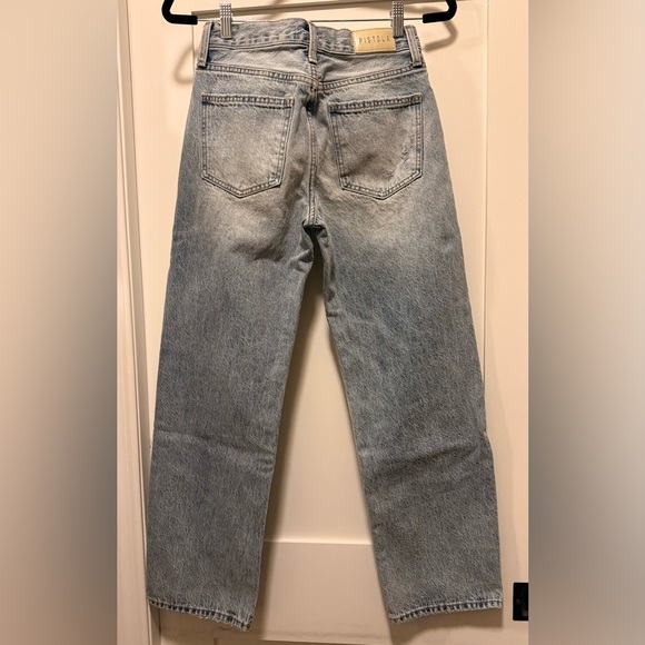 Pistola Lexi Mid Rise Bowed Straight Leg Jeans